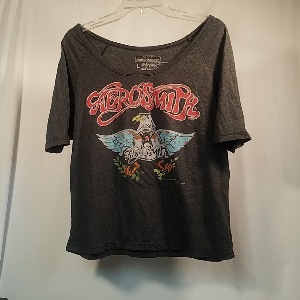 Aerosmith Off the Shoulder Band Tee